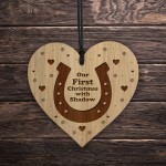 Horse First Christmas Decoration 1st Engraved Wood Personalised