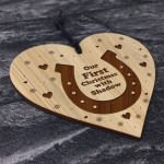 Horse First Christmas Decoration 1st Engraved Wood Personalised