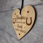  Personalised Memorial Plaque For Horse Pony Engraved Wood Heart