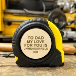 Engraved Tape Measure DIY Tools Christmas Birthday Dad Gift