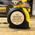 Engraved Tape Measure DIY Tools Christmas Birthday Grandad Gift