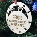 Personalised Wooden Cat Dog Memorial Christmas Tree Decoration