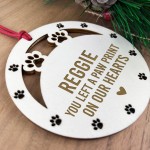 Personalised Wooden Cat Dog Memorial Christmas Tree Decoration