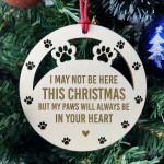 Wooden Dog Cat Pet Memorial Christmas Tree Decoration Bauble