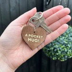 Pocket Hug Tokens Heart Hugs to Loved Ones Keepsake Keyring