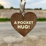 Pocket Hug Tokens Heart Hugs to Loved Ones Keepsake Keyring