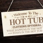 Garden Signs Outside Hot Tub Accessories Wood Hanging Sign