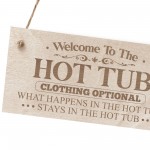 Garden Signs Outside Hot Tub Accessories Wood Hanging Sign