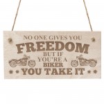 Biker Gift For Birthday Christmas Engraved Wood Garage Man Cave