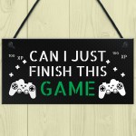 Gaming Sign For Son Brother Dad Funny Boys Bedroom Sign