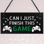 Gaming Sign For Son Brother Dad Funny Boys Bedroom Sign