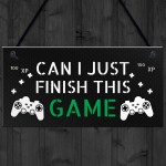 Gaming Sign For Son Brother Dad Funny Boys Bedroom Sign