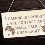 Funny Gaming Sign For Boys Bedroom Engraved Wood Sign Gamer