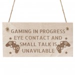 Funny Gaming Sign For Boys Bedroom Engraved Wood Sign Gamer