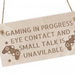 Funny Gaming Sign For Boys Bedroom Engraved Wood Sign Gamer