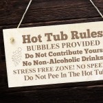 Hot Tub Rules Sign Engraved Sign Garden Sign Gift For Him Her