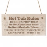 Hot Tub Rules Sign Engraved Sign Garden Sign Gift For Him Her