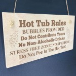 Hot Tub Rules Sign Engraved Sign Garden Sign Gift For Him Her