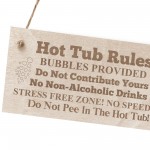 Hot Tub Rules Sign Engraved Sign Garden Sign Gift For Him Her