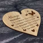 Braver Stronger Beautiful Wooden Plaque Friendship Gift