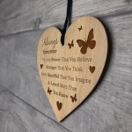 Braver Stronger Beautiful Wooden Plaque Friendship Gift