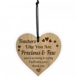 Teacher Gifts For Him Her Engraved Wood Heart Gift For Teacher