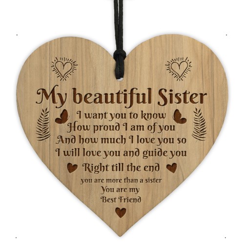 Sister Gifts BEST FRIEND Gift Engraved Heart Sister Gift Ideas