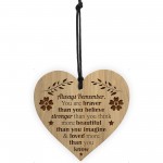 Braver Stronger Beautiful Plaque Engraved Heart Friendship Gifts