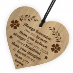 Braver Stronger Beautiful Plaque Engraved Heart Friendship Gifts