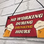 Funny Bar Signs DRINKING HOURS Man Cave Bar Pub Sign Beer Gift