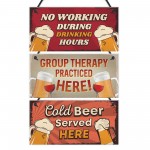 Funny Pack of 3 Retro Bar Signs For Home Bar Man Cave Beer