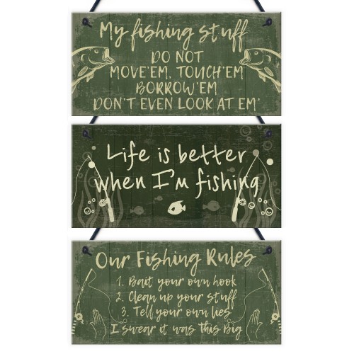 FUNNY FISHING FISHERMAN SIGN Dad Grandad Son Birthday Christmas