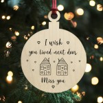 Best Friend Miss You Gifts Wood Bauble Best Friend Christmas