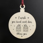 Best Friend Miss You Gifts Wood Bauble Best Friend Christmas