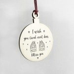 Best Friend Miss You Gifts Wood Bauble Best Friend Christmas