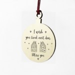 Best Friend Miss You Gifts Wood Bauble Best Friend Christmas