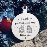 Best Friend Miss You Gifts Wood Bauble Best Friend Christmas