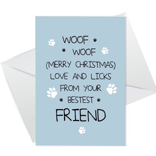 Christmas Card From The Dog Funny Dog Christmas Cards Joke 