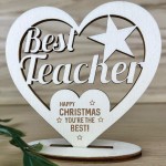 Thank You Teacher Gift Happy Christmas Engraved Heart Student