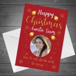 Personalised Christmas Card For Auntie Photo Card For Her Auntie