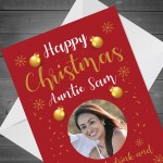 Personalised Christmas Card For Auntie Photo Card For Her Auntie