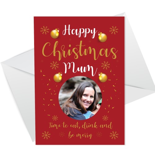 Personalised Christmas Card For Mum Photo Card For Her Mum