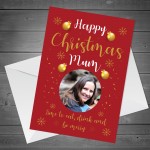 Personalised Christmas Card For Mum Photo Card For Her Mum