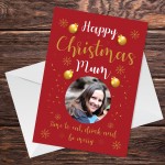 Personalised Christmas Card For Mum Photo Card For Her Mum