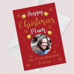 Personalised Christmas Card For Mum Photo Card For Her Mum