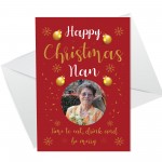 Personalised Christmas Card For Nan Photo Card For Her Nan