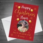 Personalised Christmas Card For Nan Photo Card For Her Nan