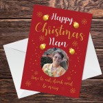 Personalised Christmas Card For Nan Photo Card For Her Nan