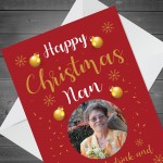 Personalised Christmas Card For Nan Photo Card For Her Nan