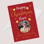 Personalised Christmas Card For Nan Photo Card For Her Nan